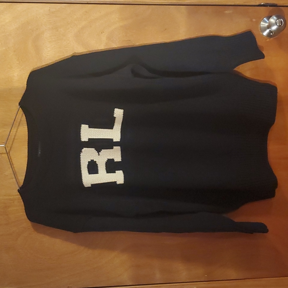 Polo Ralph Lauren womens black RL sweater size L
